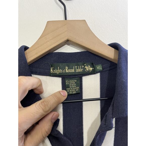 Vtg 90s Preppy Old Money Rugby Equestrian Striped Polo XL Y2K Classic Hip Hop - Picture 7 of 14